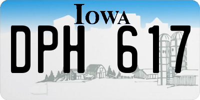 IA license plate DPH617