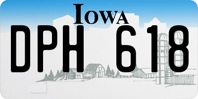 IA license plate DPH618