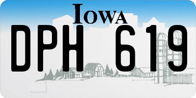 IA license plate DPH619