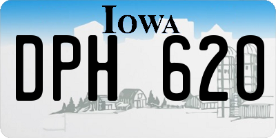 IA license plate DPH620