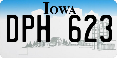 IA license plate DPH623