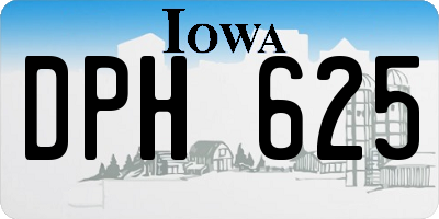 IA license plate DPH625