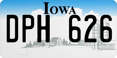 IA license plate DPH626