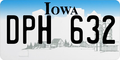 IA license plate DPH632