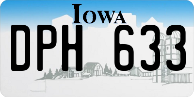 IA license plate DPH633