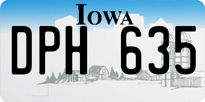 IA license plate DPH635