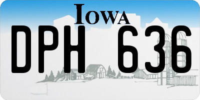 IA license plate DPH636