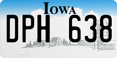 IA license plate DPH638