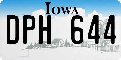 IA license plate DPH644