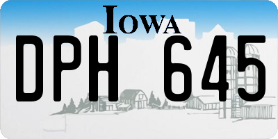 IA license plate DPH645
