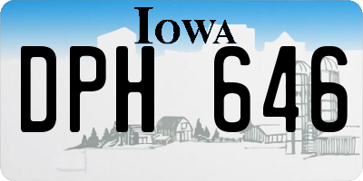 IA license plate DPH646