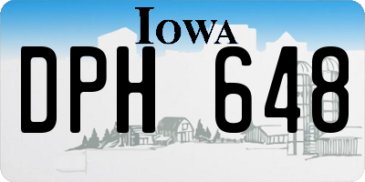IA license plate DPH648
