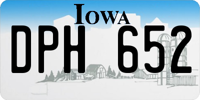 IA license plate DPH652