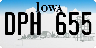IA license plate DPH655