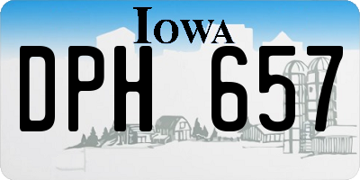 IA license plate DPH657