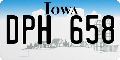 IA license plate DPH658