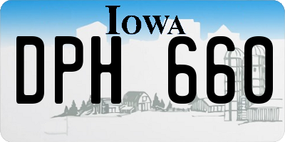 IA license plate DPH660
