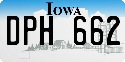IA license plate DPH662