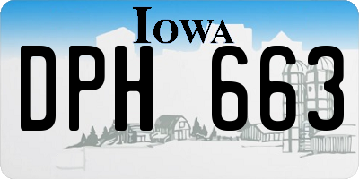 IA license plate DPH663