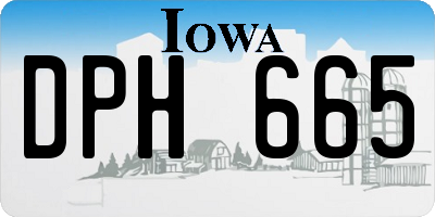 IA license plate DPH665