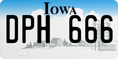 IA license plate DPH666