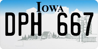 IA license plate DPH667