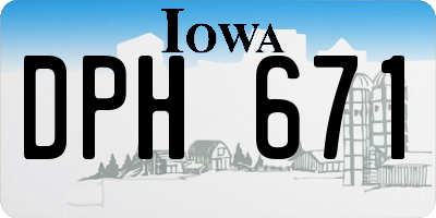 IA license plate DPH671