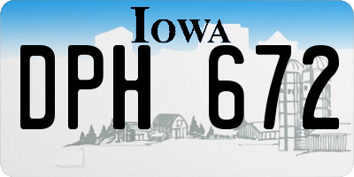 IA license plate DPH672