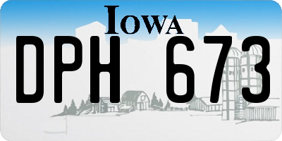 IA license plate DPH673