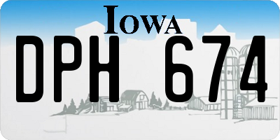 IA license plate DPH674