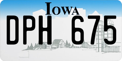 IA license plate DPH675