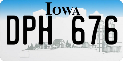 IA license plate DPH676