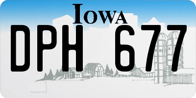 IA license plate DPH677