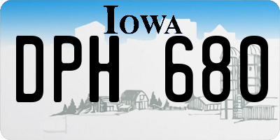 IA license plate DPH680