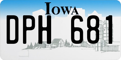 IA license plate DPH681