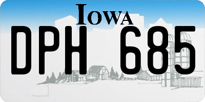IA license plate DPH685