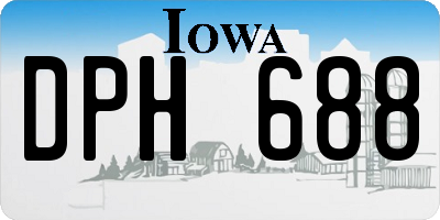 IA license plate DPH688
