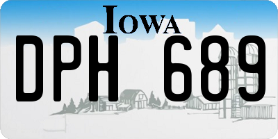 IA license plate DPH689