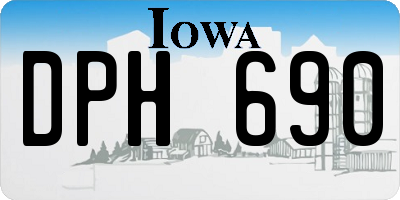 IA license plate DPH690