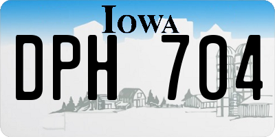 IA license plate DPH704