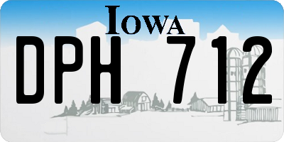 IA license plate DPH712