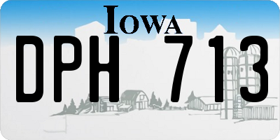 IA license plate DPH713