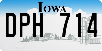 IA license plate DPH714