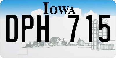 IA license plate DPH715