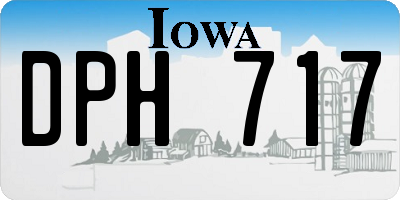 IA license plate DPH717
