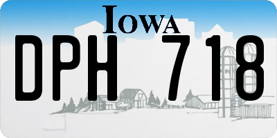 IA license plate DPH718