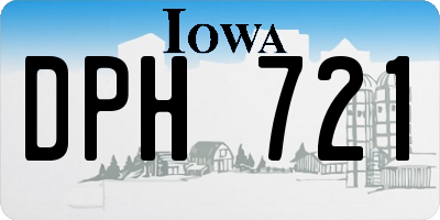 IA license plate DPH721