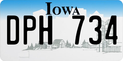 IA license plate DPH734