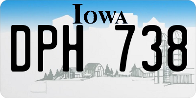 IA license plate DPH738