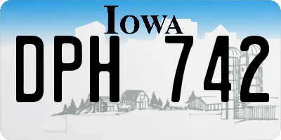 IA license plate DPH742